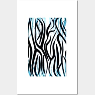 Abstract Zebra Print Posters and Art